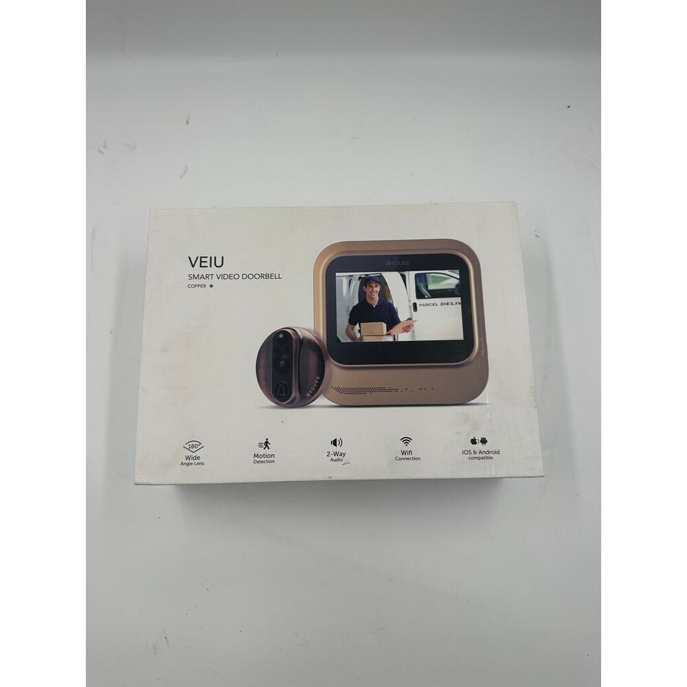 Eques VEIU Smart Video Doorbell, Copper